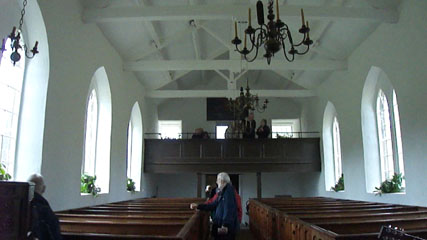 Photo 20  - 2015 St.Helens Church Opening - View Along the Nave from the Chancel End. - Fine Restoration of Gallery with Panelling Very Similar to Original - from a Chapel in Butterknowle, County Durham.